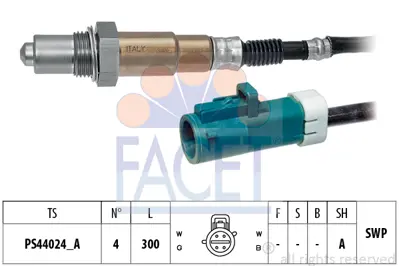 FACET 10.8272 Oksıjen Sensoru Focus Iıı 11>  C-Max 10>  Mondeo 07>14 S-Max 11>14 1.6 Ecoobost (Uzunluk 698mm) 