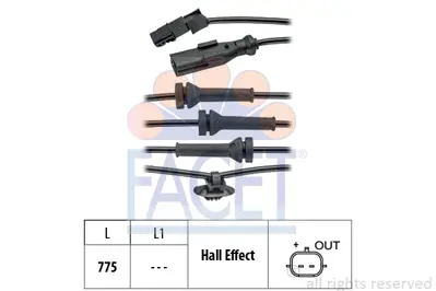 FACET 21.0055 Abs Kablosu Sensoru On Megane Iı 