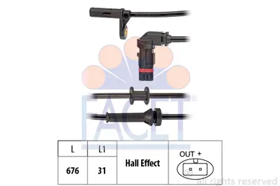 FACET 21.0185 Abs Sensoru On C-Class W204 07>14 S204 07>14 C204 11> 