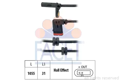 FACET 21.0189 Abs Sensoru Arka C-Class W204 07>14 S204 07>14 C204 11> 