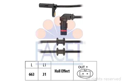 FACET 21.0190 Abs Sensoru On W203 02>07 Cl203 02>08 S203 02>07 C209 02>09 A209 03>10 