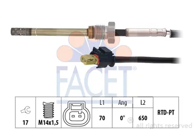 FACET 22.0069 Egzoz Sıcaklık Sensoru (Katalızator Oncesı) W204 07>09 S204 07>09 W211 02>08 S211 03>09 Sprınter 906 