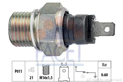 FACET 7.0021 Yag Basınc Musuru Favorıt J9 C15 Xsara Sx P106 P206 J5 P306 P205 P405 P309 C25 Xm Zx 1,4 1,6 Sıerra  