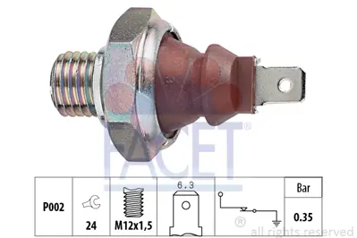 FACET 7.0026 Yag Basınc Musuru Bmw M20 M30 E30 Mercedes Vıto 638 97>03 Sprınter 00>06 