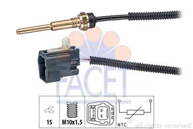 FACET 7.3331 Sılındır Kapak Isı Sensoru Transıt V184 01>06 V347 06>14 2,4tdcı Land Rover Defender Pıkup 2,4td4 4x 