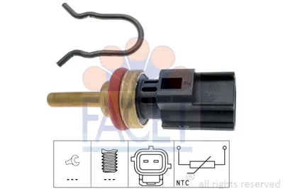 FACET 7.3346 Sıcaklık Müsırı Conta Ve Tutucu Yay Ile Ford Focuc Iı 05>11 2.5  Volvo C30 (533) 06>12 C70 Iı (542)  