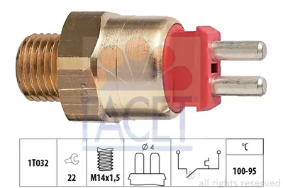 FACET 7.5169 Hararet Musuru (Radyator Fanı Icın) 190 W201 89>93 W124 85>93 W140 93>98 W463 89>93 