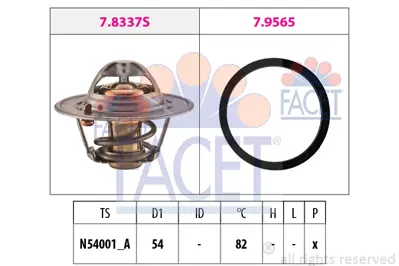 FACET 7.8334 82c Termostat H4m 1.6 Contalı Dokker Lodgy 2015-> 