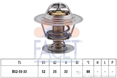 FACET 7.8394S Termostat (88°) Escort Focus Mondeo Connect 1,8d / 1,8tdcı 89 07 Transıt 2,5d 