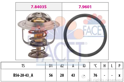 FACET 7.8403 Termostat 76c Fuso Canter Fe511 Fe519 Fe711 Challenger 4×4 Charıot Colt Iv Colt Iv 4×4 Colt V Delıca 