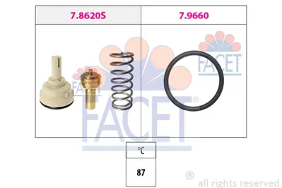 FACET 7.8620 Termostat 85° Golf V Eos Jetta Iıı Passat A3 Octavıa Touran 1,6fsı Bag Blf Blp 03>10 