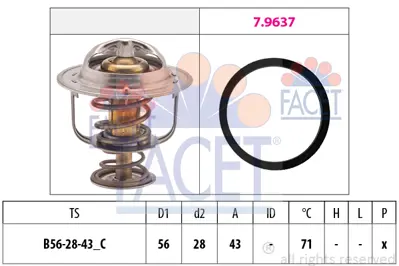 FACET 7.8650 Termostat 71 C Renault Mascott Master 