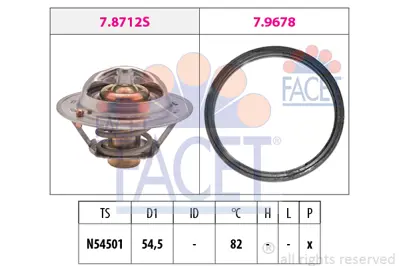 FACET 7.8713 Termostat 82 M4r Megane  