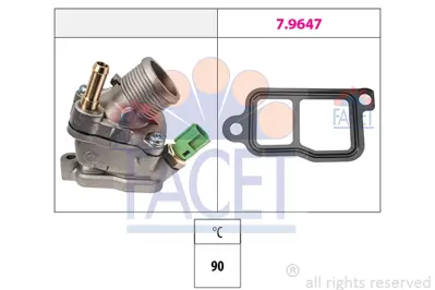 FACET 7.8733 Termostat Volvo C 30 C 70 Iı S 40 Iı S 60 I S 60 I Awd S 80 