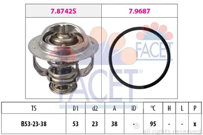 FACET 7.8742 Termostat 95° A3 A4 A5 Tt Q5 Golf Vı Leon Jetta Passat 