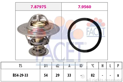 FACET 7.8797 Termostat Cruze 2,0 Captıva 2,0 C140 