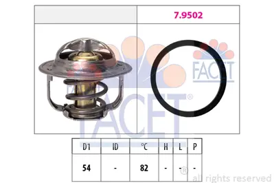 FACET 7.8800 Termostat Astra G Vectra B Zafıra A B 2.2 16v Vectra C Sıgnum 2.0 2.2 16v Zafıra (82c) 