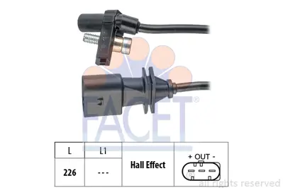 FACET 9.0759 Krank Sensoru Bmw M47 M57 E87 E46 E90 E93 E92 E64 E65 E60 E83 E70 E71 E72 