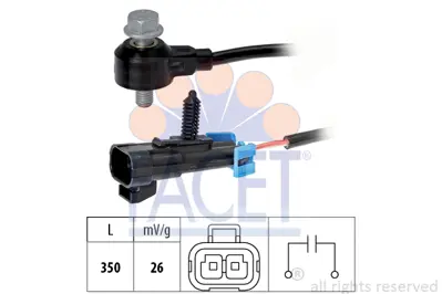 FACET 9.3093 Vuruntu Sensoru Astra G - Vectra B - Vrctra C Z22se 