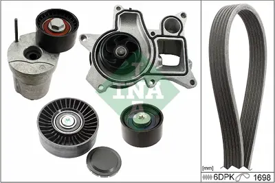 INA 529036930 V Kayıs Gergı+kayıs +kasnak (Kutuklu) Bmw N47 E81 E82 E87 E88 E90 E92 E93 