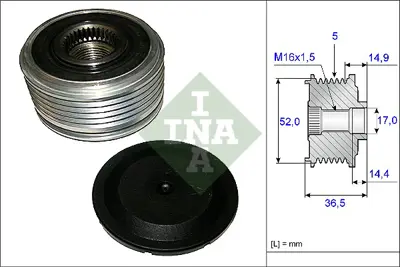 INA 535012910 Alternator Kasnagı A-Class W169 04>12 B-Class W245 05>11 