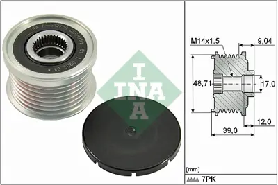 INA 535027510 Alternator Rulmanı Bmw E81 E87 E88 E90 E91 E92 E93 