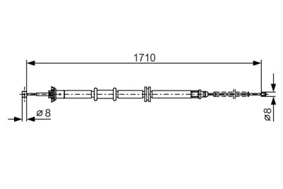 CAVO IT4502 680 El Fren Telı Arka Sağ Nemo Bıpper Fıorıno Boy: 1710 / 1435mm 07> 474645