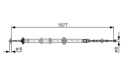 CAVO IT4502 681 El Fren Telı Arka Sol Nemo Bıpper Fıorıno Boy: 1677 / 1402mm 07> 474644