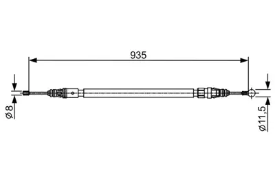 CAVO IT6002 700 El Fren Telı Arka Sol P5008 Boy:935 / 765mm 09> 474664