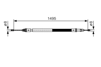 CAVO IT6002 703 El Fren Telı Arka Sağ / Sol Expert Iıı Jumpy Iıı Scudo Iıı Boy:1495 / 1275mm Kampana Fren 06> 1400203780