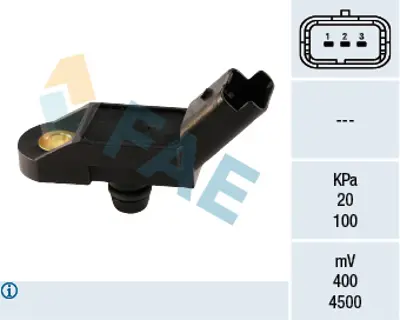 FAE 15009 Hava Basınc Sensoru P106 P206 P306 P405 P607 P806 P307 P106 Ym P206 P406 P807 C8 P407 Saxo Xsara Iı  963941880 1920AN 19201K 96318136 96394188 96394190 9639418880 9631813680 1716 1920K1