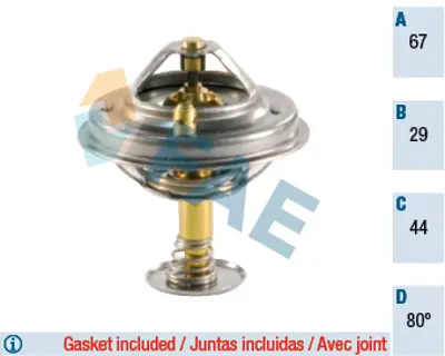 FAE 5307880 Termostat 80°c (M116, M117, M119) W124 93>95 W126 85>91 W140 91>98 R129 92>01 42033975 42034075 1162000315 A0042033975 A0042034075 A1162000315 1162000315S1 1162000315S2 1162000315S 1162000315S3