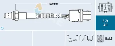 FAE 75005 Egsoz Sensoru (Hego Sensor) Volvo C70 I S60 I S80 I V70 I Xc70 Xc 90 35420418 A0035420418 30637519 8627750 8631670 8642738 8658134 9487147 1495746 1484862