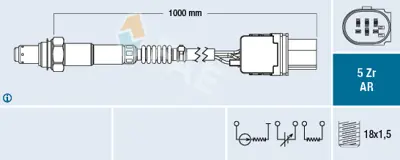 FAE 75116 Oksıjen Sensoru  Bmw M54 E46 E60 X3  11787523434 11787523435 752343401 752343501 11787589138 13628515640 7589138 8515640 7523435 7523434