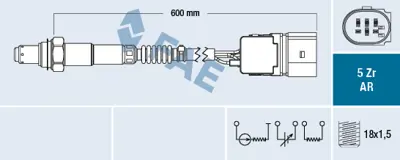 FAE 75118 Oksıjen Sensoru Bmw E60 E63  11787512975 11787512976 11787512982 11787512983 11787512985 11787516149 11787516150 11787521705 11787530282 11787530283