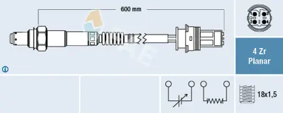 FAE 77279 Oksıjen Sensoru Katalızor Oncesı Bmw E46 N45 3.16 02> 11787512108 11787526262 11787614322 7512108 7526262 7614322 1628CX 1628EC 1628HN 96229997