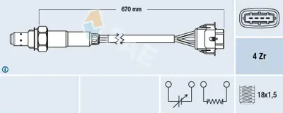 FAE 77304 Oksıjen Sensoru Y22xe Z22xe Omega B 11781406622 11787837565 7837565 46447841 46481457 46481458 46555846 46737471 46823880 53109434