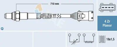 FAE 77413 Egsoz Sensoru (Hego Sensor) Volvo C70 I S60 I S80 I V70 I Xc70 Xc 90 12799169 30637837 99660617801 9497345 9458189 9186934 8670131 8642230 8631668 30650109