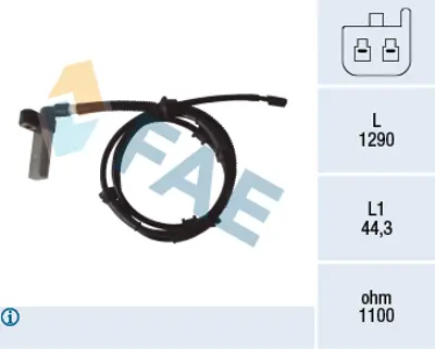 FAE 78068 Tekerlek Hız Sensoru Sol Arka Aks Grans Cherokee I 56026931 56027723