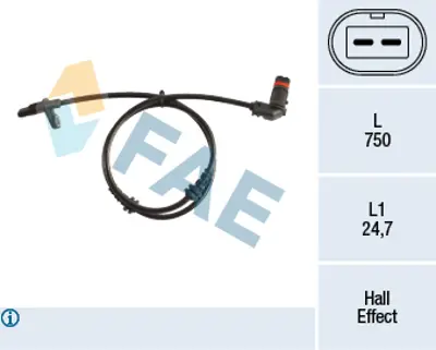 FAE 78210 Abs Sensoru On Glk-Class X204 4-Matic 08>15 2049052705 A2049052705 A2049058000 A2049053105 A2045400517 2049058000 2049053105 2045400517 2049043105 A2049054205