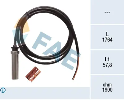 FAE 78399 Abs Sensoru Arka Sprınter 95 / 06> Lt35 95> 9015420817 9015421717 2D0927807 5104145AA 9015420118 9015420218 9015420318 9015420518 A9015420118 A9015420218