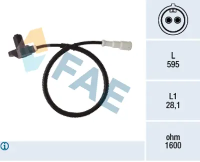 FAE 78400 Abs Sensoru Astra F 1238424 90510885 6238404 90360342 90541132 93169318 1612695 6238355 93170478 9012207