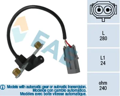 FAE 79022 Krank Mıl Sensoru Megane R19 Clıo Laguna Espace 7700747549 7700850589