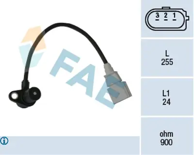 FAE 79050 Krank Mılı Sınyal Sensoru A3 04>08 Golf V 04>09 Jetta Passat 06>11touran 03>08 Touareg 03>10 T5 T6 0 6A906433N 6A906433K 6A906433L 6A906433G 6A906433B 30906433K 6F906433 64906433G