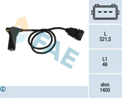 FAE 79065 Krank Devır Sensoru Audı A4 95>01 A6 96>01 Passat Afn Avg 97>00 28907319B 1051046 95VW6C315CA 28907309B BK216C315AA