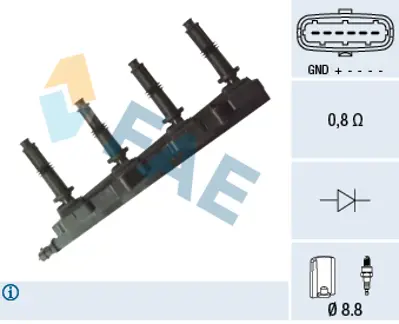 FAE 80269 Atesleme Bobını Z22yh Vectra C 93172030 9153250 6235124 71739702 148594 390064 495289 12121712223 12130148594 12130390064