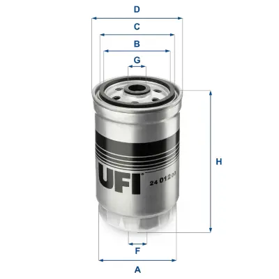 UFI 24.012.00 Mazot Fıltresı (Oe Uretıcı) Accent Era 1,5 Crdı 2008 -> Getz 1,5 Crdı 2006 -> İ30 1,6 Crdı 2007 -> S 