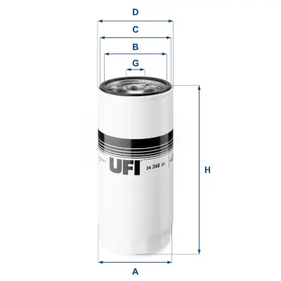 UFI 24.348.00 Yakıt Fıltresı Motor Ustu (Bakım) - Ford Cargo / 1848-4142-2533-1850 F-Max Euro 6 (Oe) 