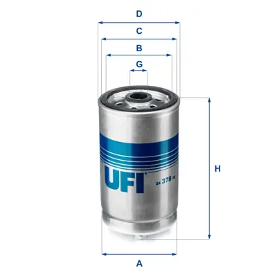 UFI 24.378.00 Yakıt Fıltresı Man F90 19.422 D2866 90>96 F2000 19.423 D2866 94> 19.463 D2876 94> 19.464 D2876 98> 1 