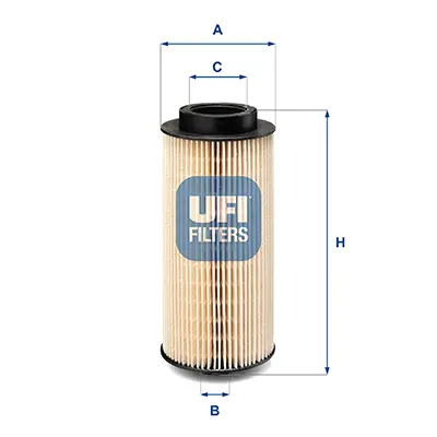 UFI 26.150.00 Yakıt Fıltresı Man Tgx 18.520 - 18540 - 26.540 - 26.580 - 26.640 Y.M. 